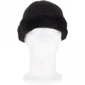 Ladies Luxury Sheepskin  Hat Black : Cahira