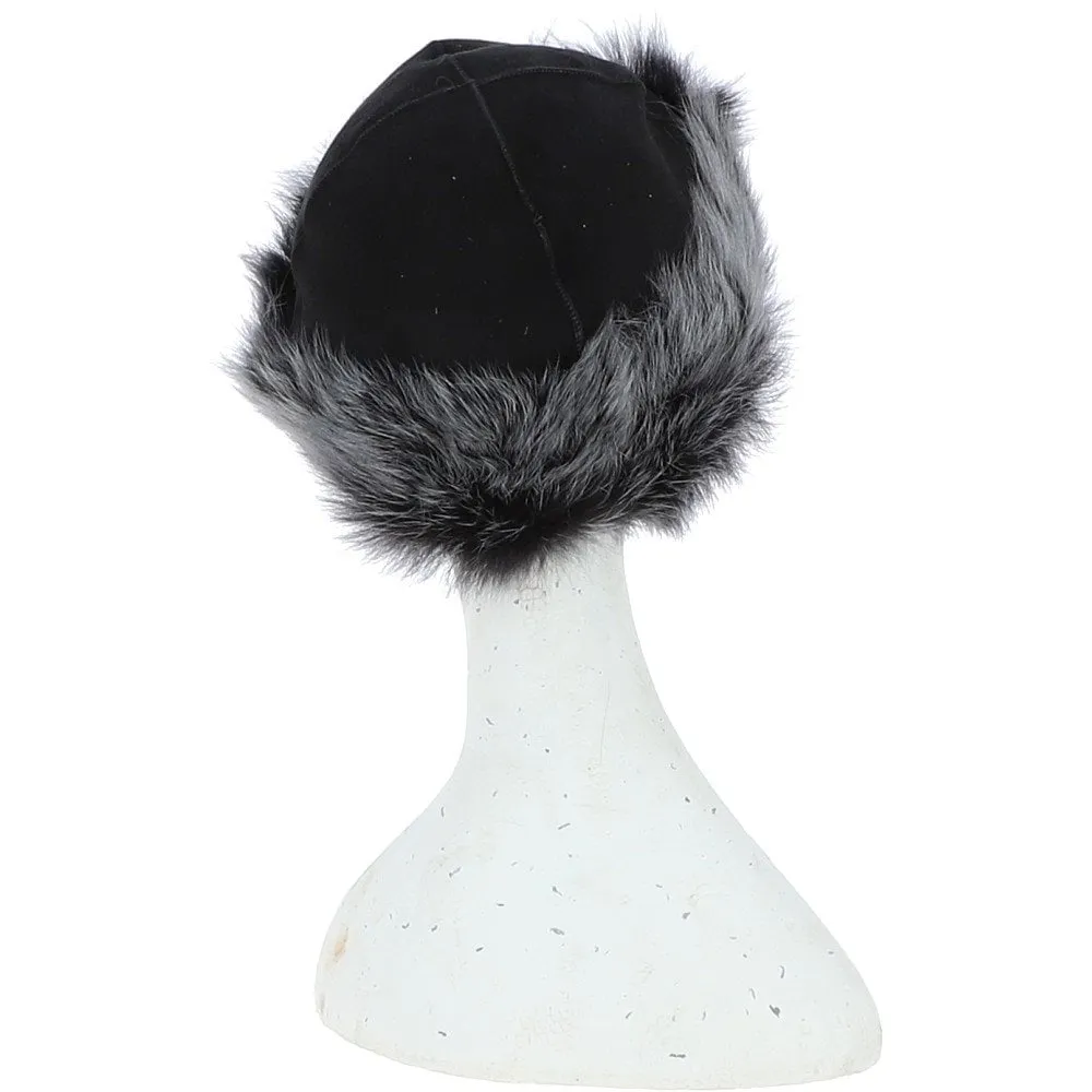 Ladies Luxury Sheepskin Long Hair Hat Black/Brissa: KB-496