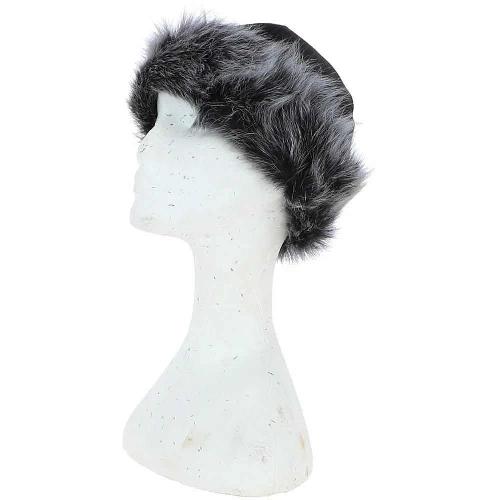 Ladies Luxury Sheepskin Long Hair Hat Black/Brissa: KB-496