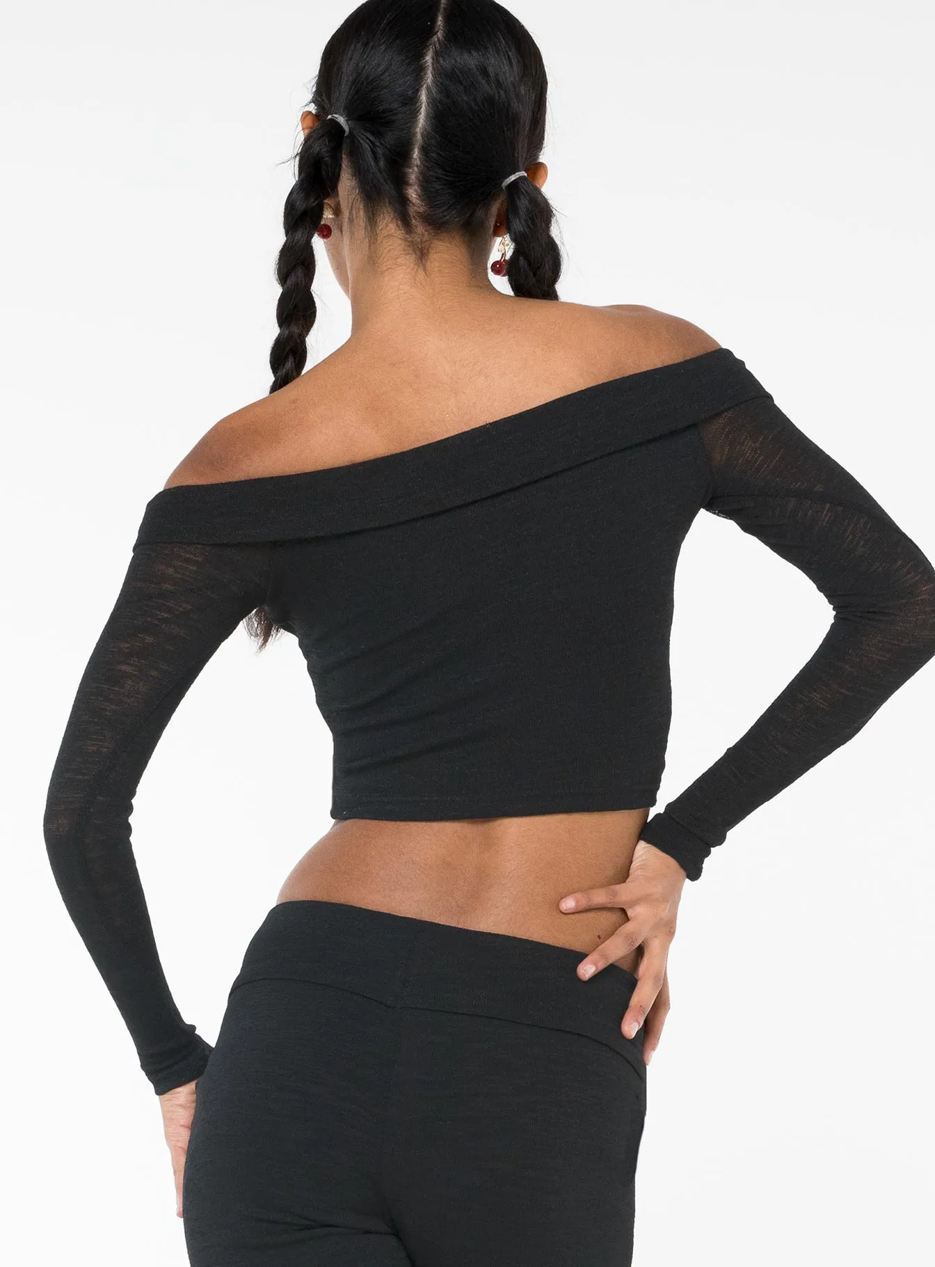 Laurenita Off The Shoulder Top Black