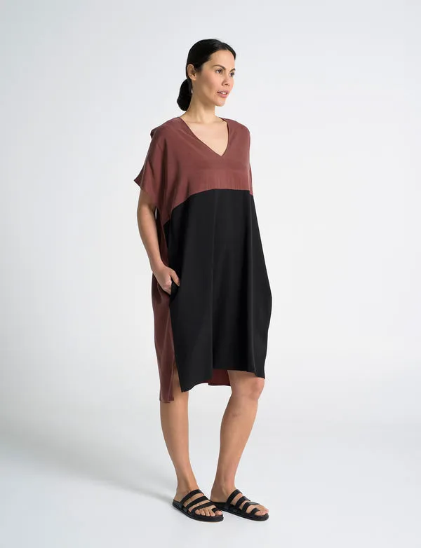 Lounge The Label - Faro Dress - Rust/black