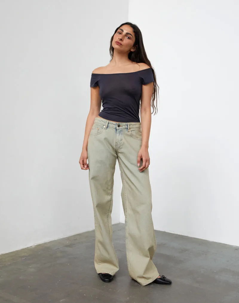 Low Rise Roomy Jeans in Desert Sand Wash