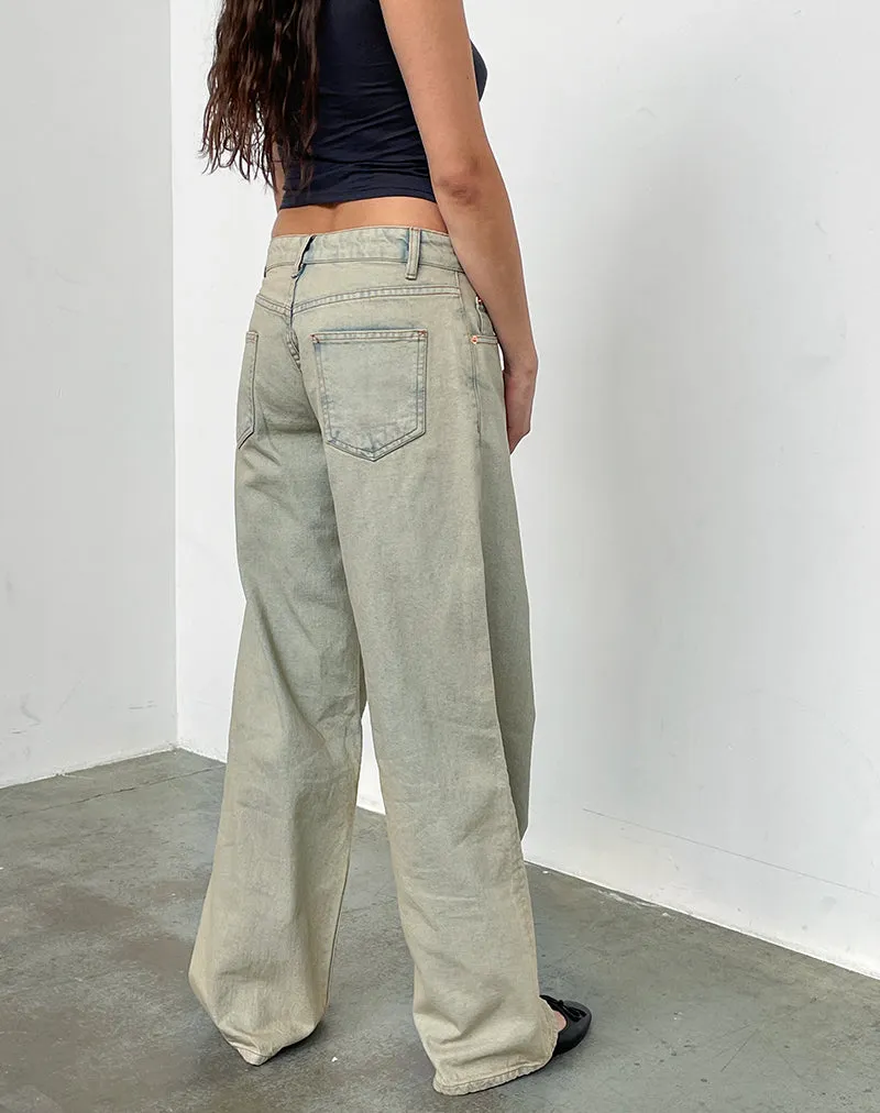 Low Rise Roomy Jeans in Desert Sand Wash