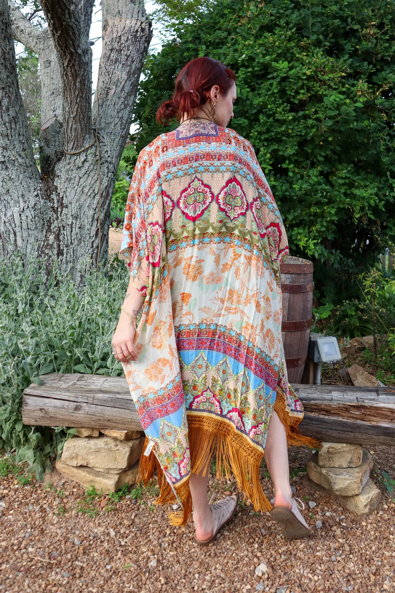 Marigold Fringe Summer Kimono