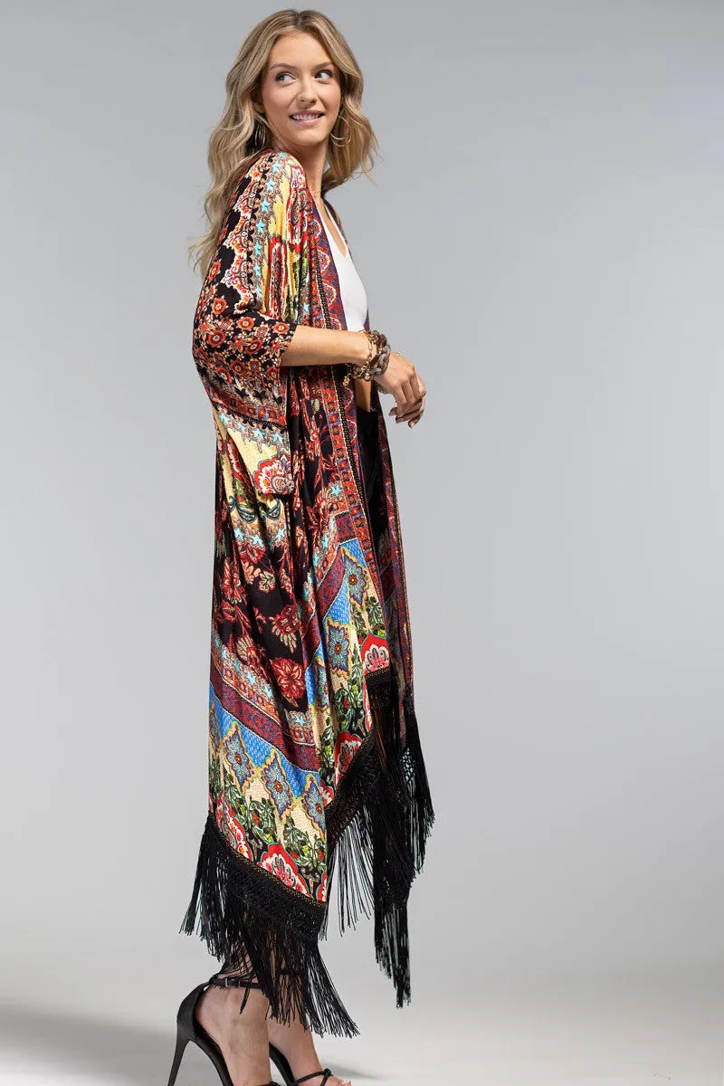 Marigold Fringe Summer Kimono