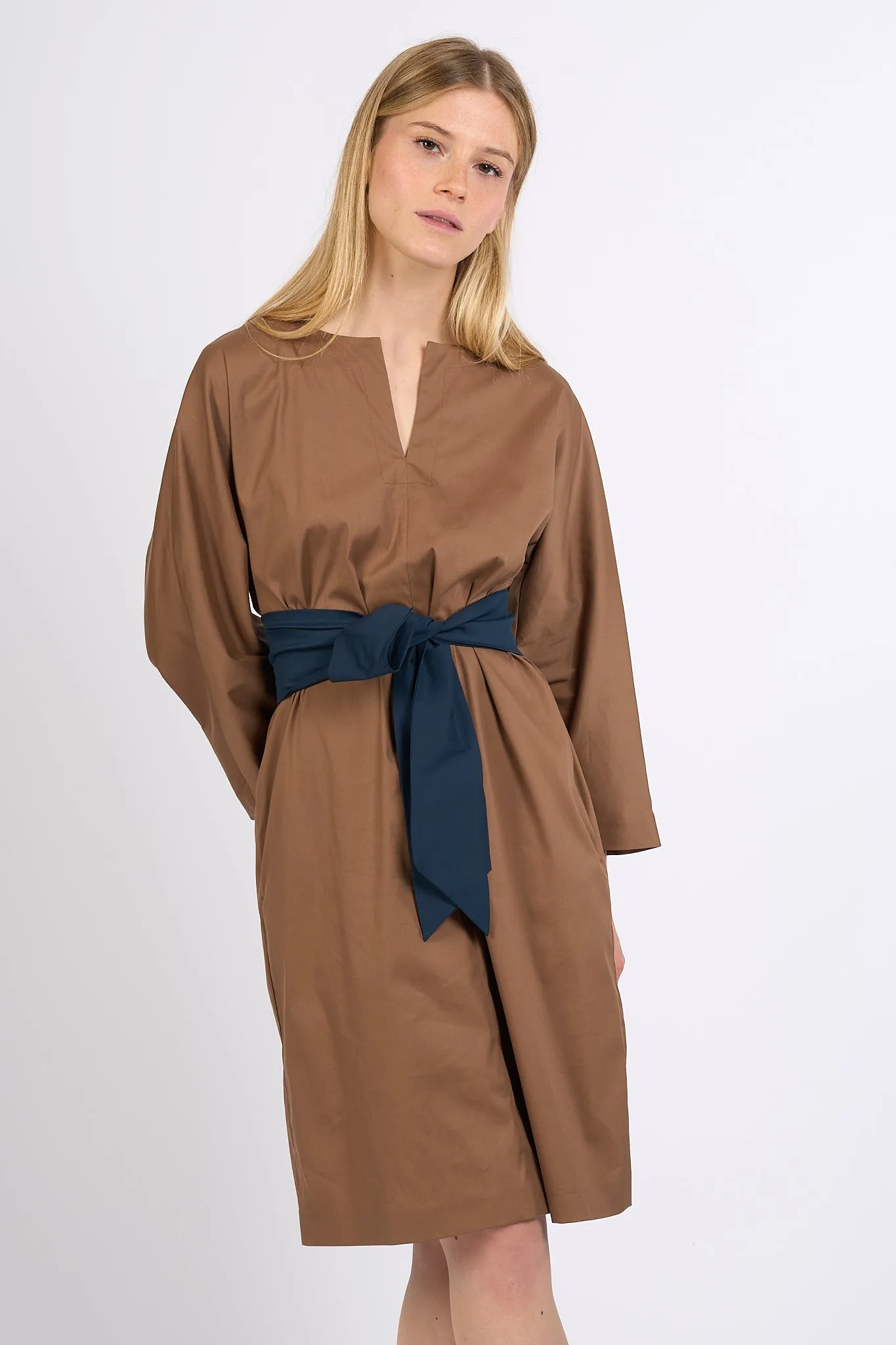 Max Mara Abito LEILA Corto Marrone/Blu Donna