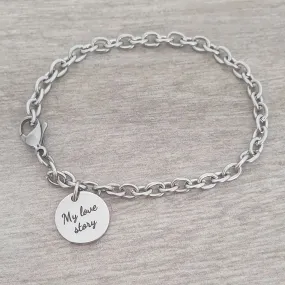 Maya Personalized Single Stainless Steel bracelet, Adjustable Size: Up to 18cm (READY IN 3 DAYS!)