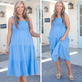 Meet Me By The Azaleas Dress, Chambray