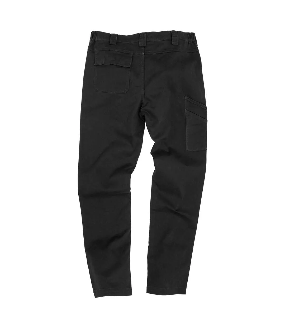 Mens stretch slim leg chinos black WORK-GUARD by Result