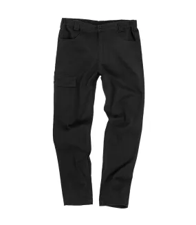 Mens stretch slim leg chinos black WORK-GUARD by Result