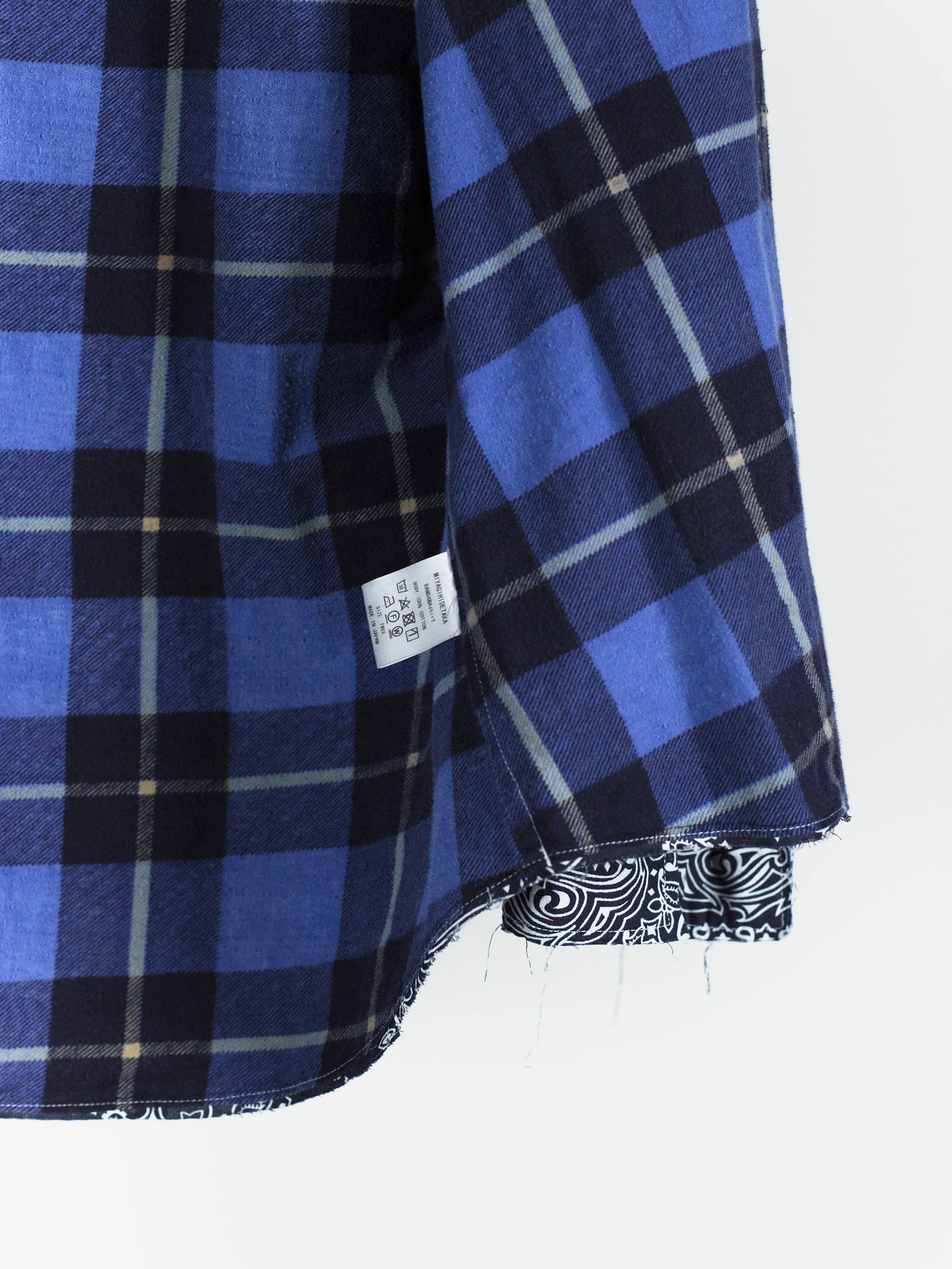 Miyagi Hidetaka Remake Bandana Flannel Shirt