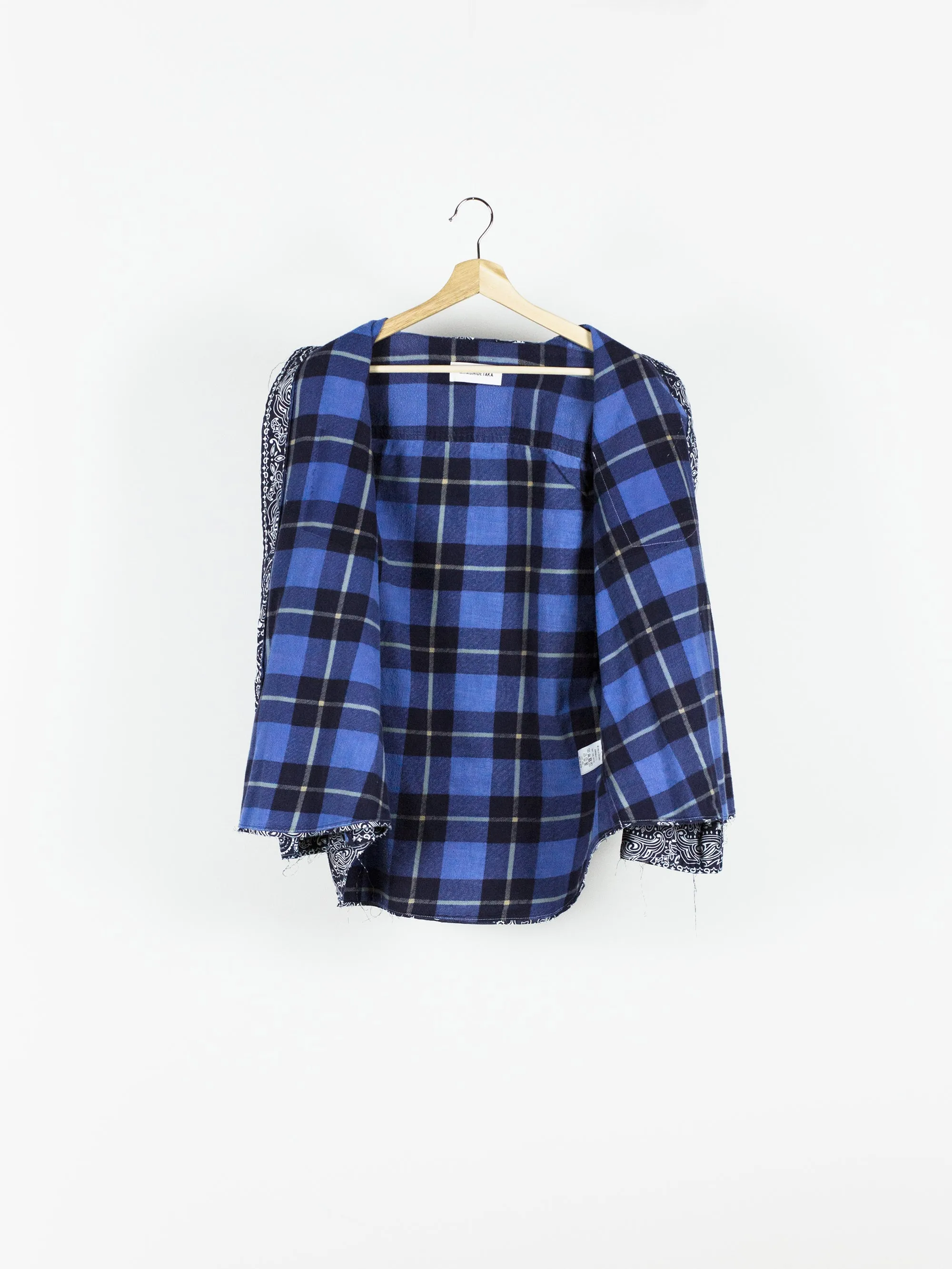 Miyagi Hidetaka Remake Bandana Flannel Shirt