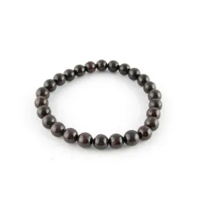 Natural Garnet Gemstone Beaded Stretch Bracelet