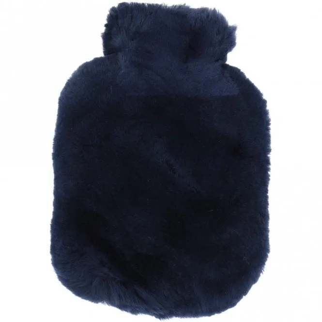 Natural Sheepskin Hot Water Bottle Cover Indigo:  HW Bottle Cover 2L