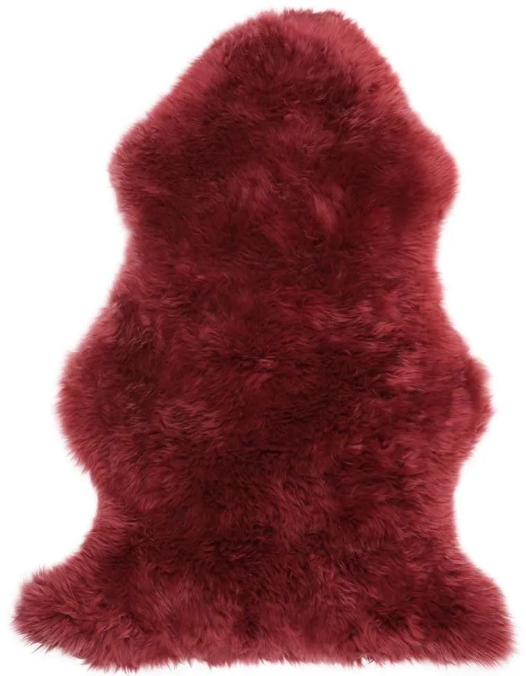 NATURAL SHEEPSKIN RUG COLOUR STRAWBERRY