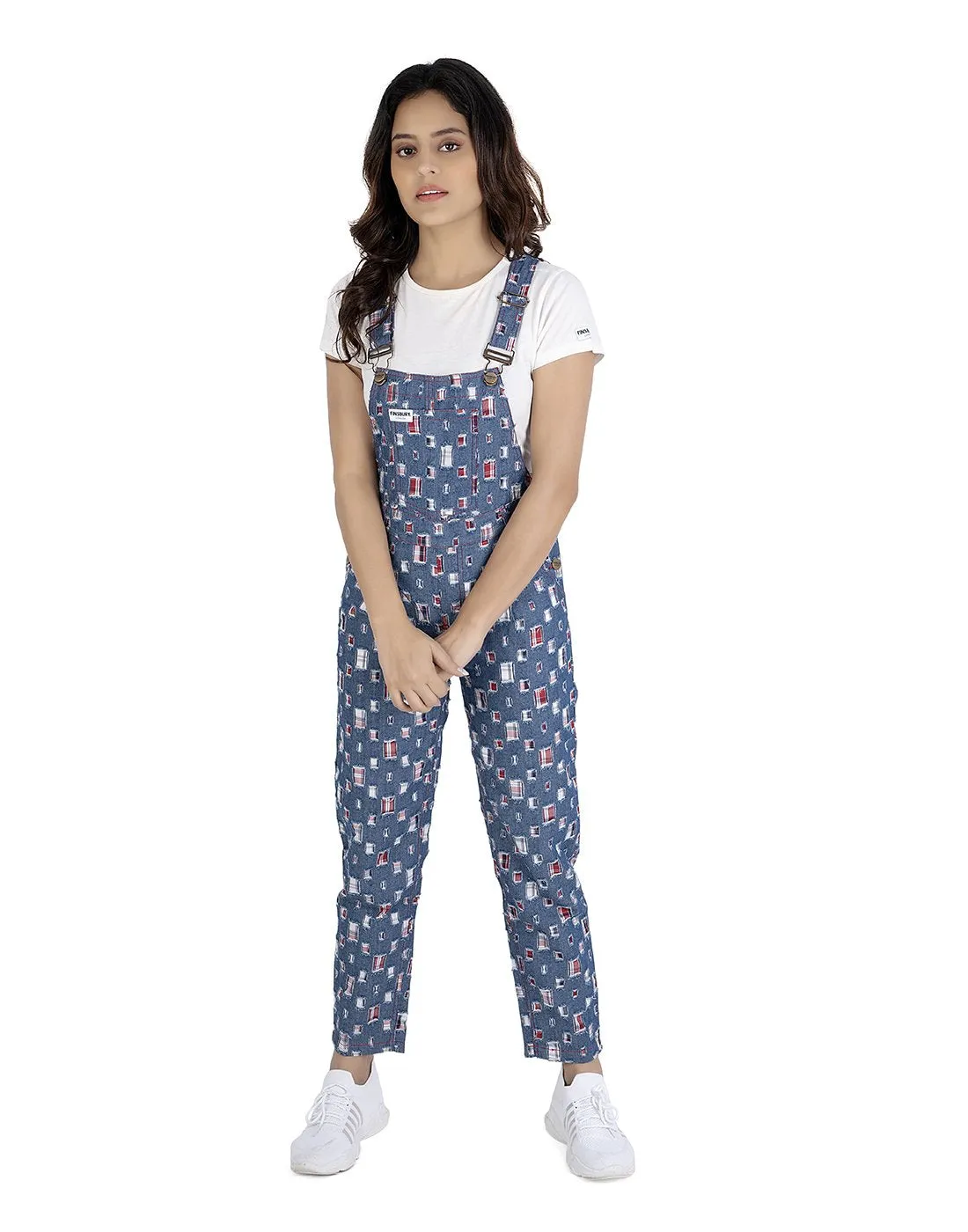 NaughtyDungaree Mill Made Contrast Lining Women Denim Dungaree