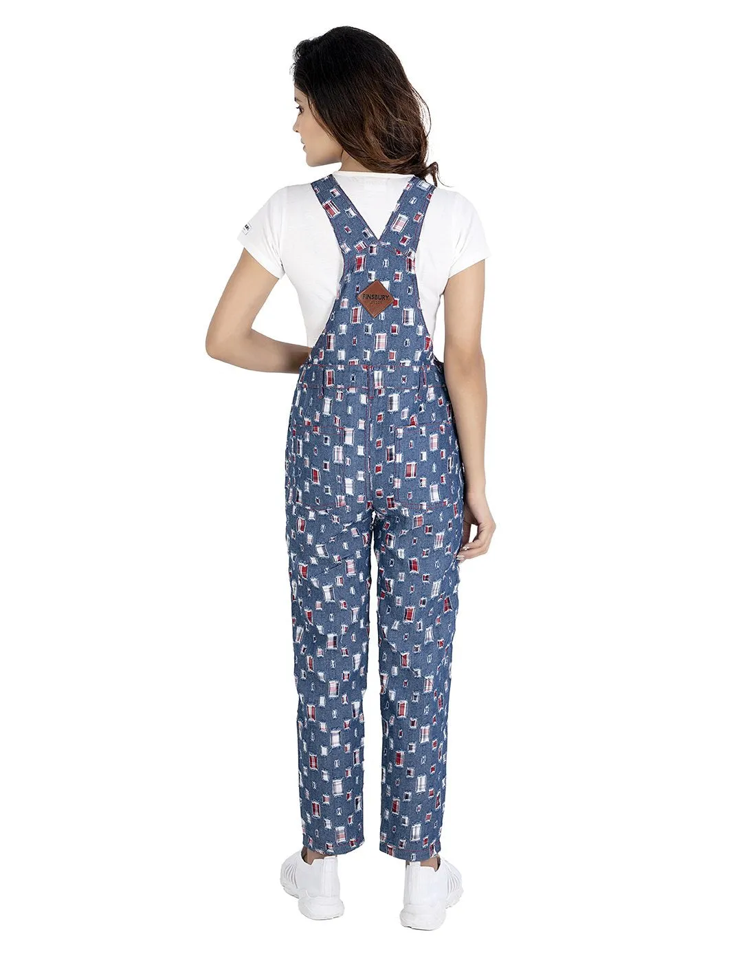 NaughtyDungaree Mill Made Contrast Lining Women Denim Dungaree