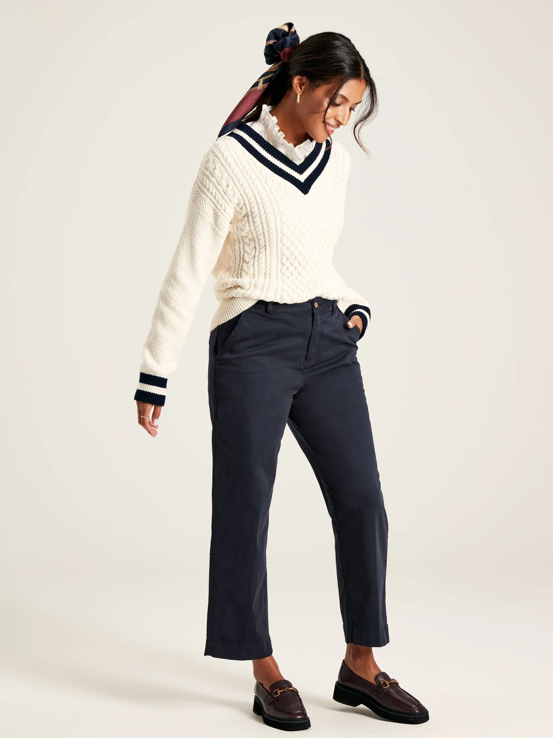 Navy Straight Leg Chinos