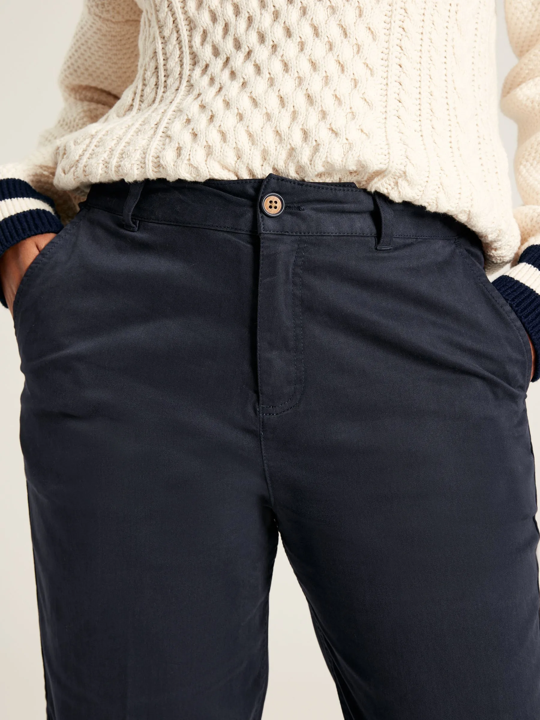 Navy Straight Leg Chinos