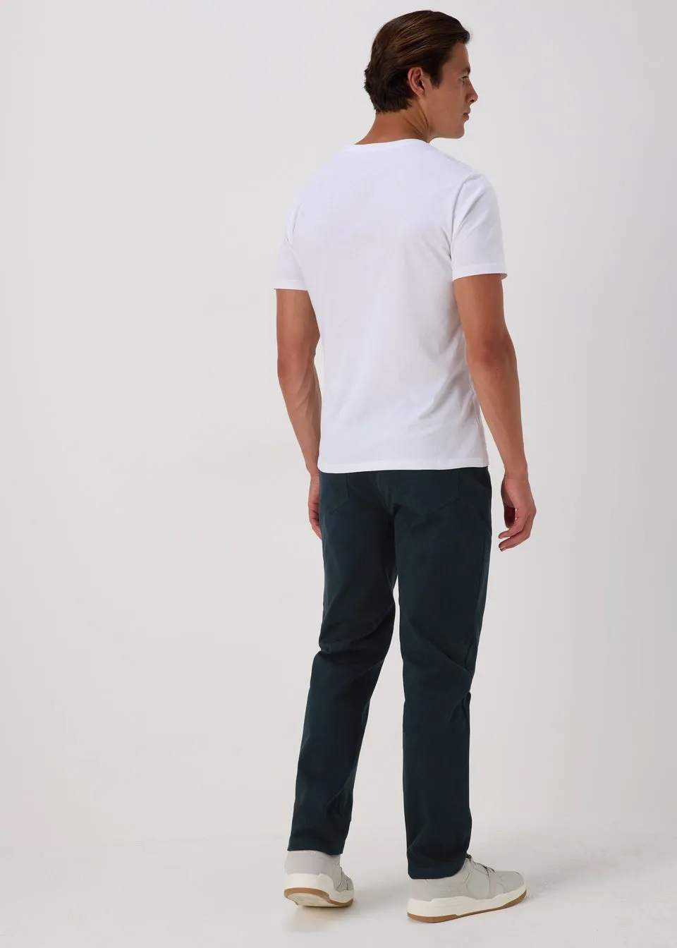 Navy Textured Chinos