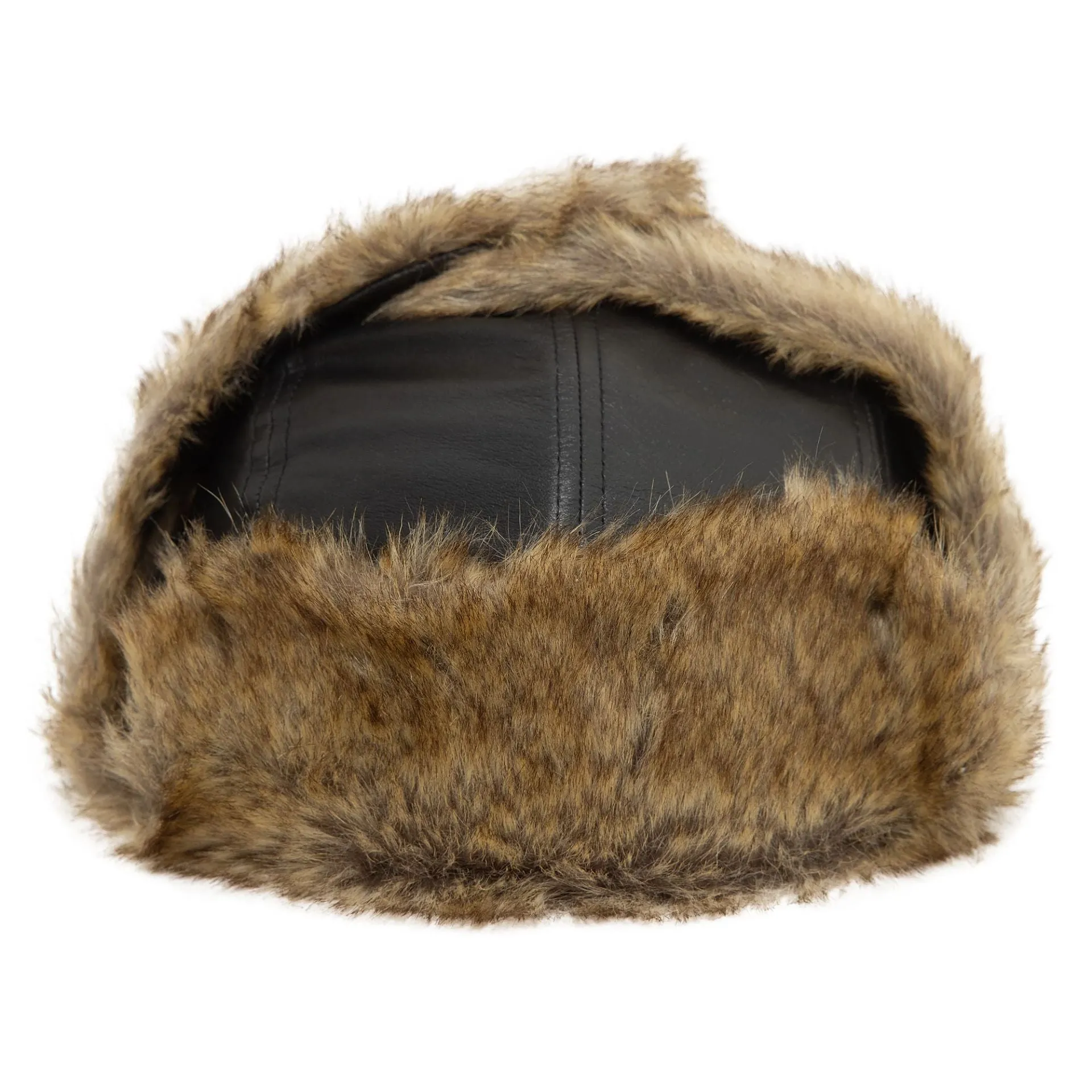 New Era Image Leather Black Trapper Hat