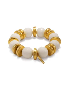 Olivia White Stretch Bracelet