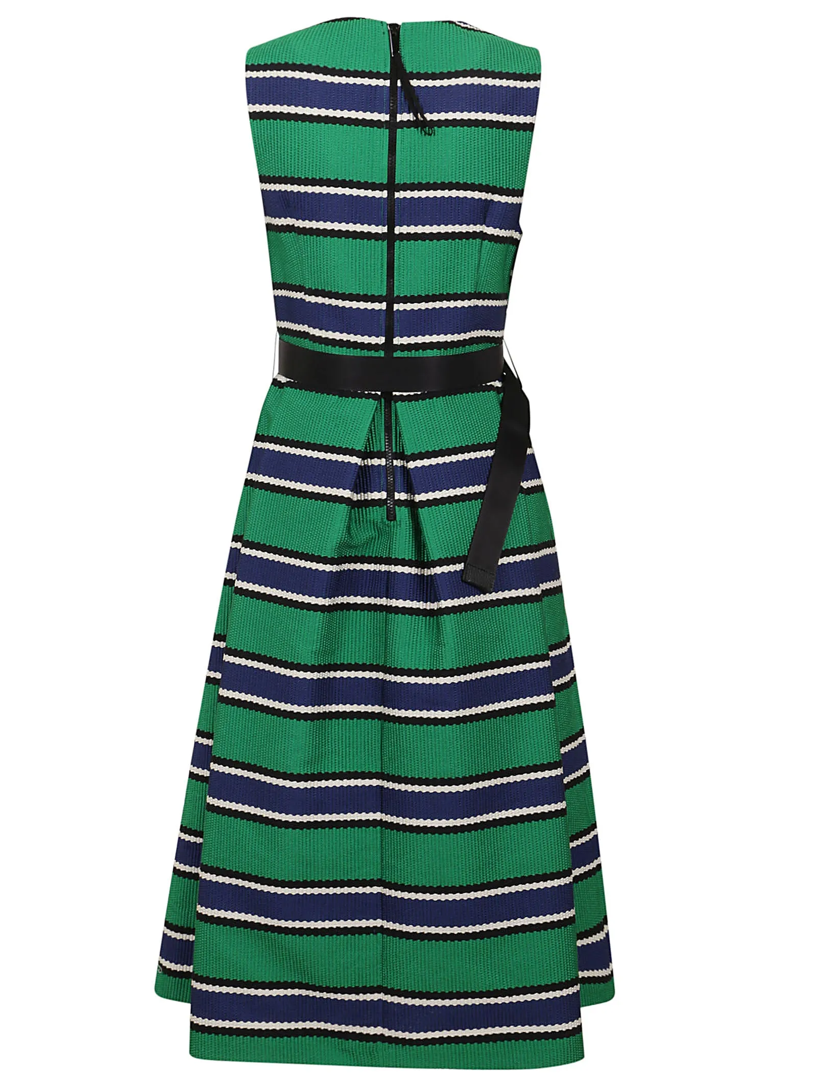 P.A.R.O.S.H. Striped Sleeveless Midi Dress