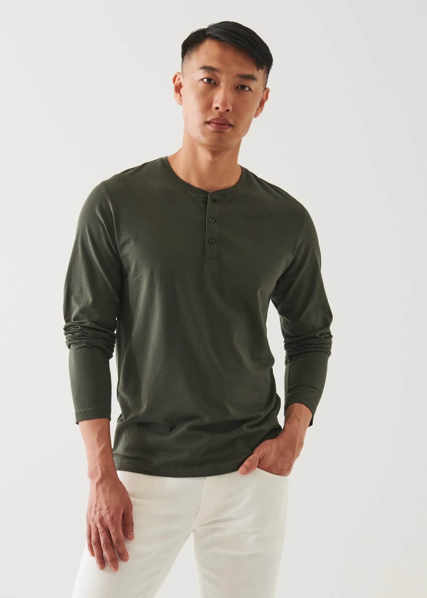 PIMA COTTON STRETCH HENLEY