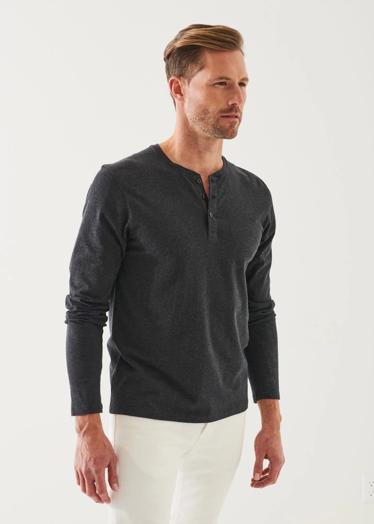 PIMA COTTON STRETCH HENLEY