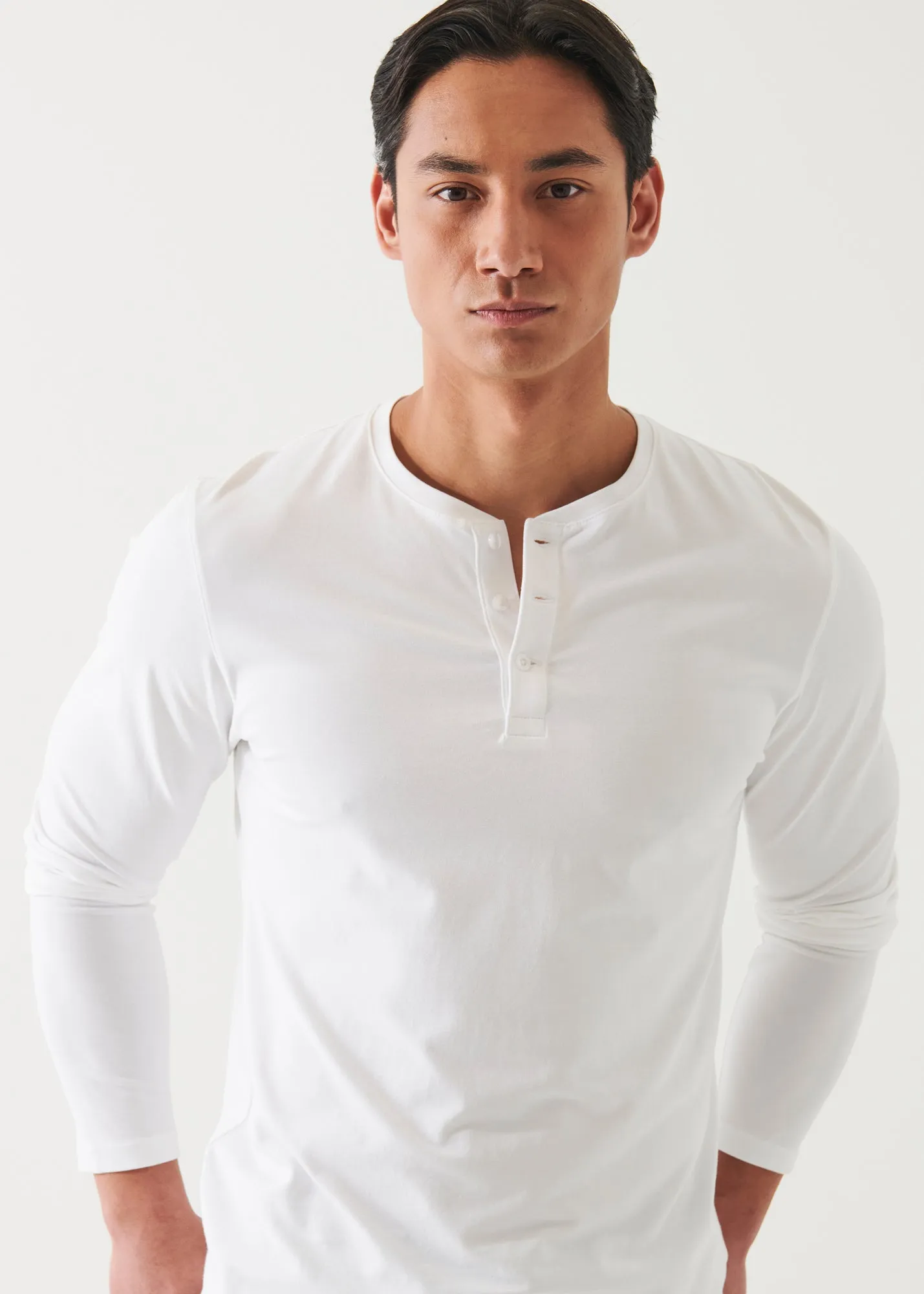 PIMA COTTON STRETCH HENLEY