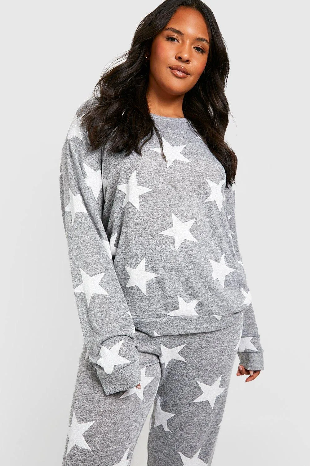 Plus Star Print Lounge Set