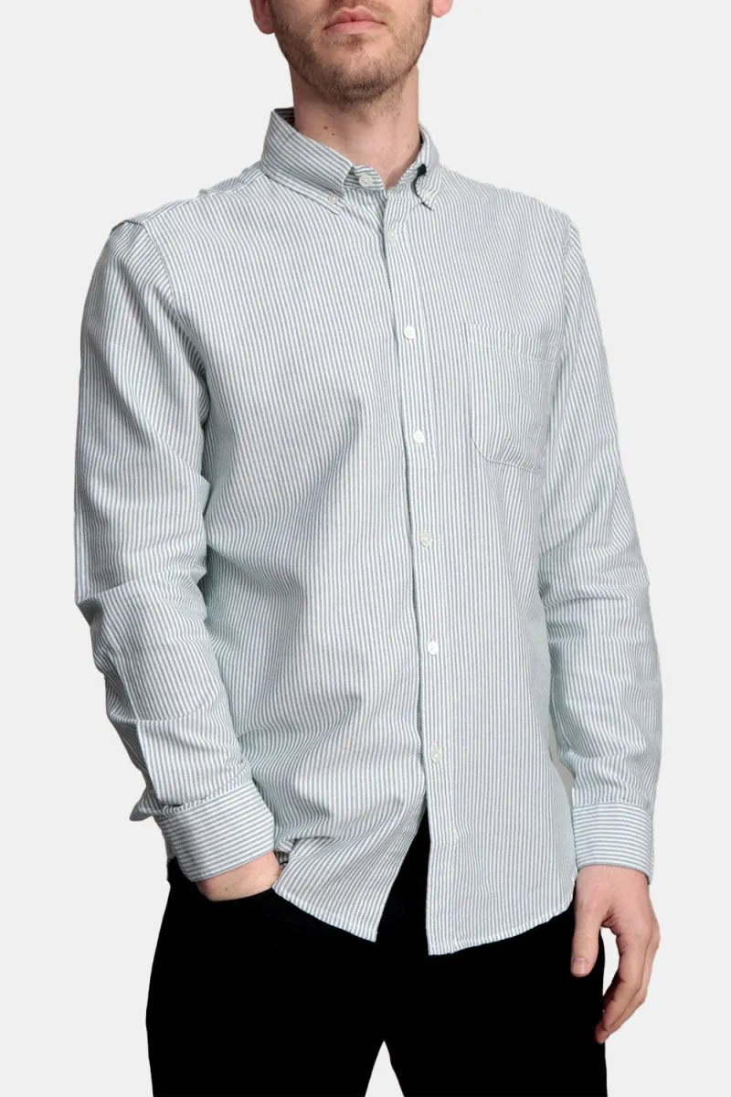 Portuguese Flannel Belavista Stripe Shirt (Green)