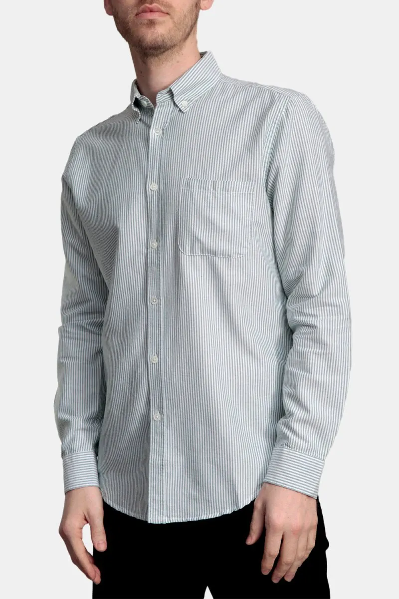 Portuguese Flannel Belavista Stripe Shirt (Green)