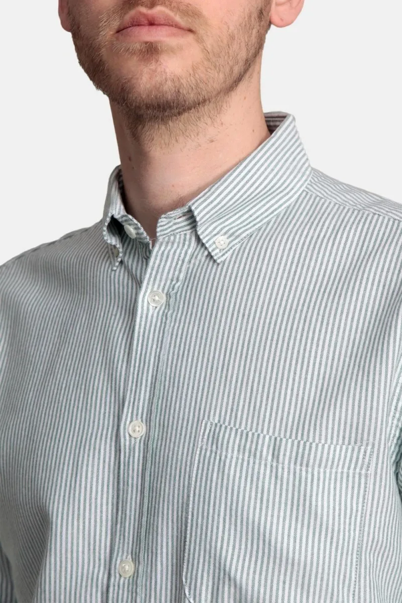 Portuguese Flannel Belavista Stripe Shirt (Green)