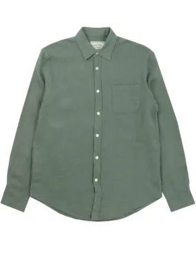 Portuguese Flannel Linen Long Sleeve Shirt Dry Green