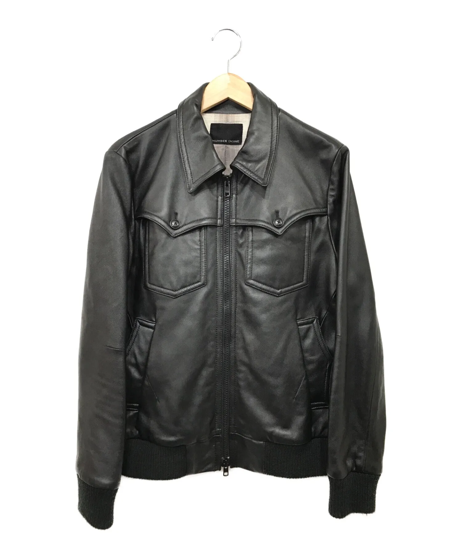 [Pre-owned] NUMBER (N)INE Sheepskin Western Switched Leather Jacket