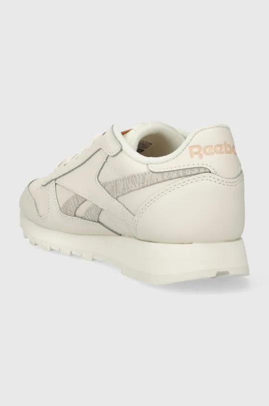 Reebok leather sneakers CL Leather beige color