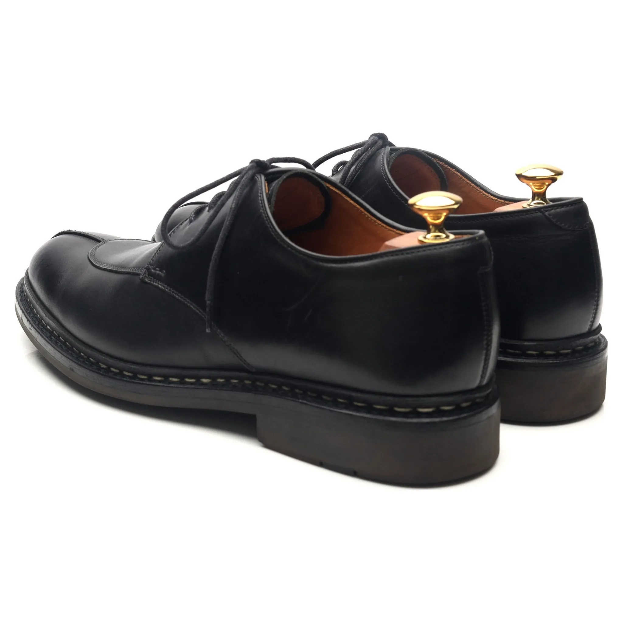 'Rhus' Black Leather Split Toe Derby UK 9