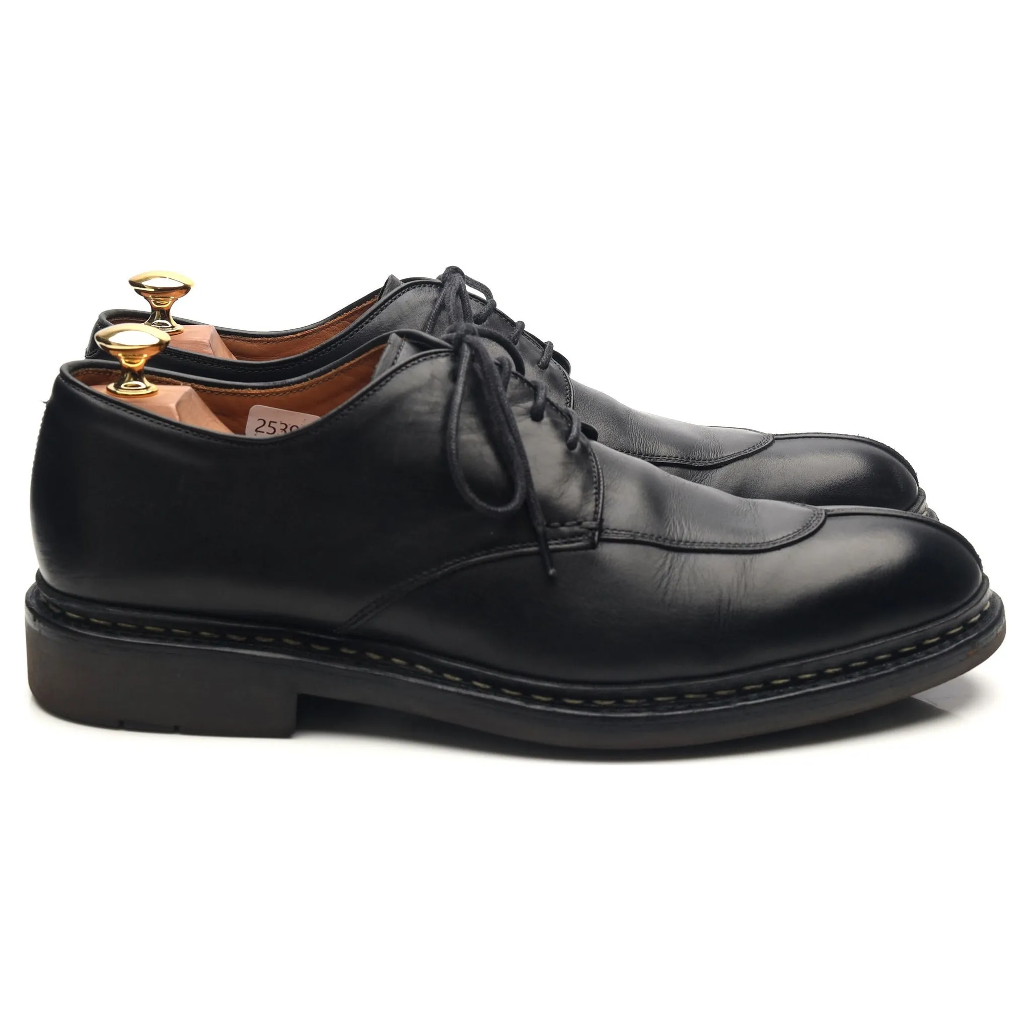 'Rhus' Black Leather Split Toe Derby UK 9