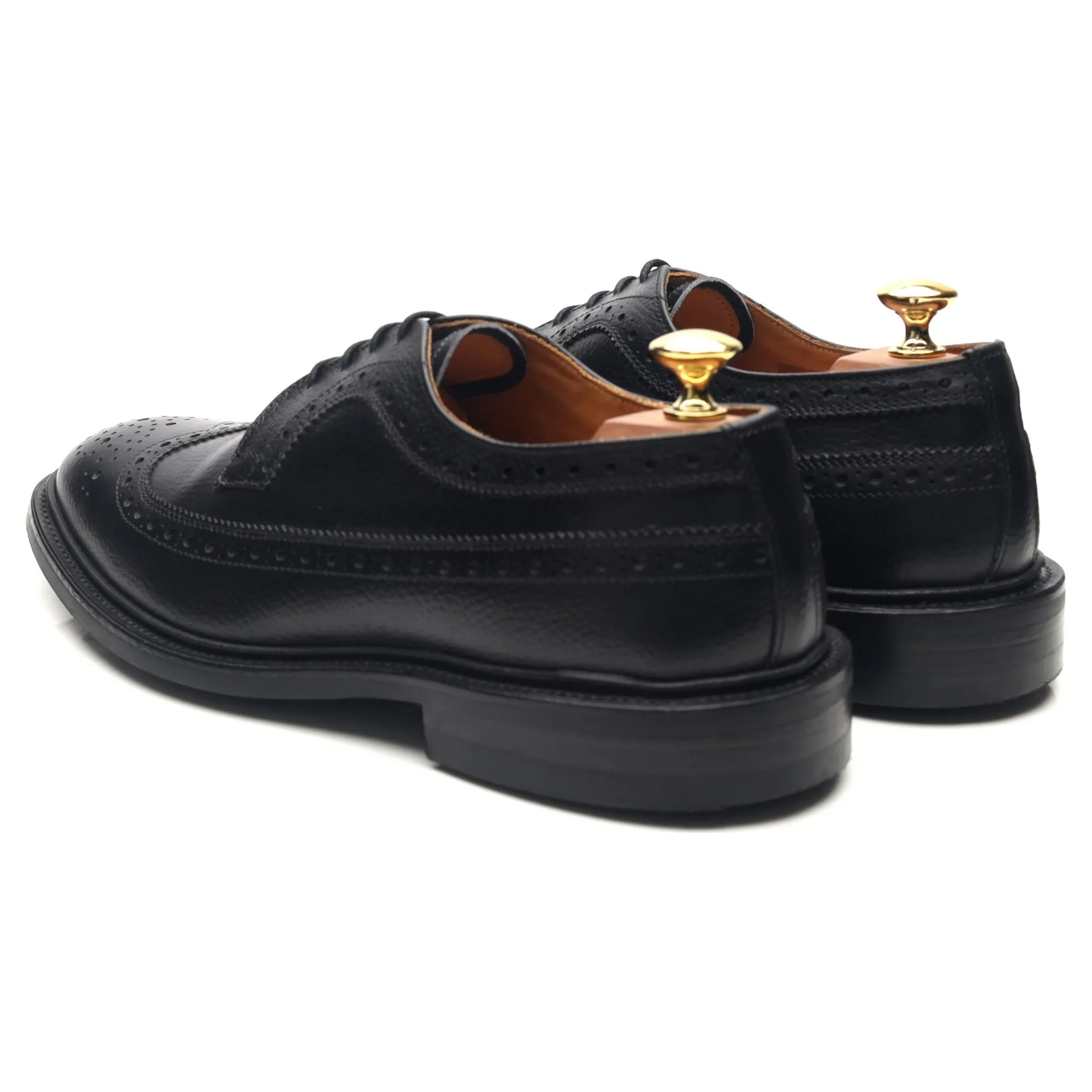 'Richard' Black Leather Country Derby Brogues UK 8.5