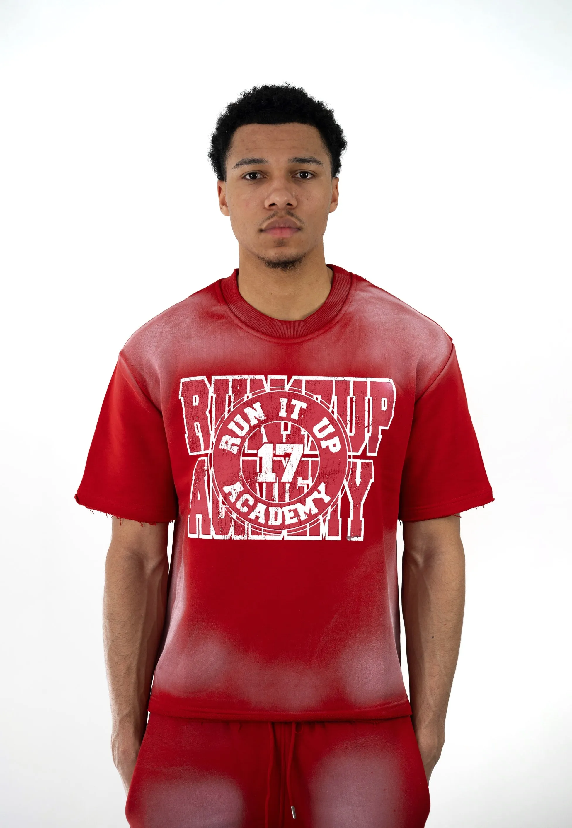 Run 17 Up Academy Red Heavy Weight T-Shirt