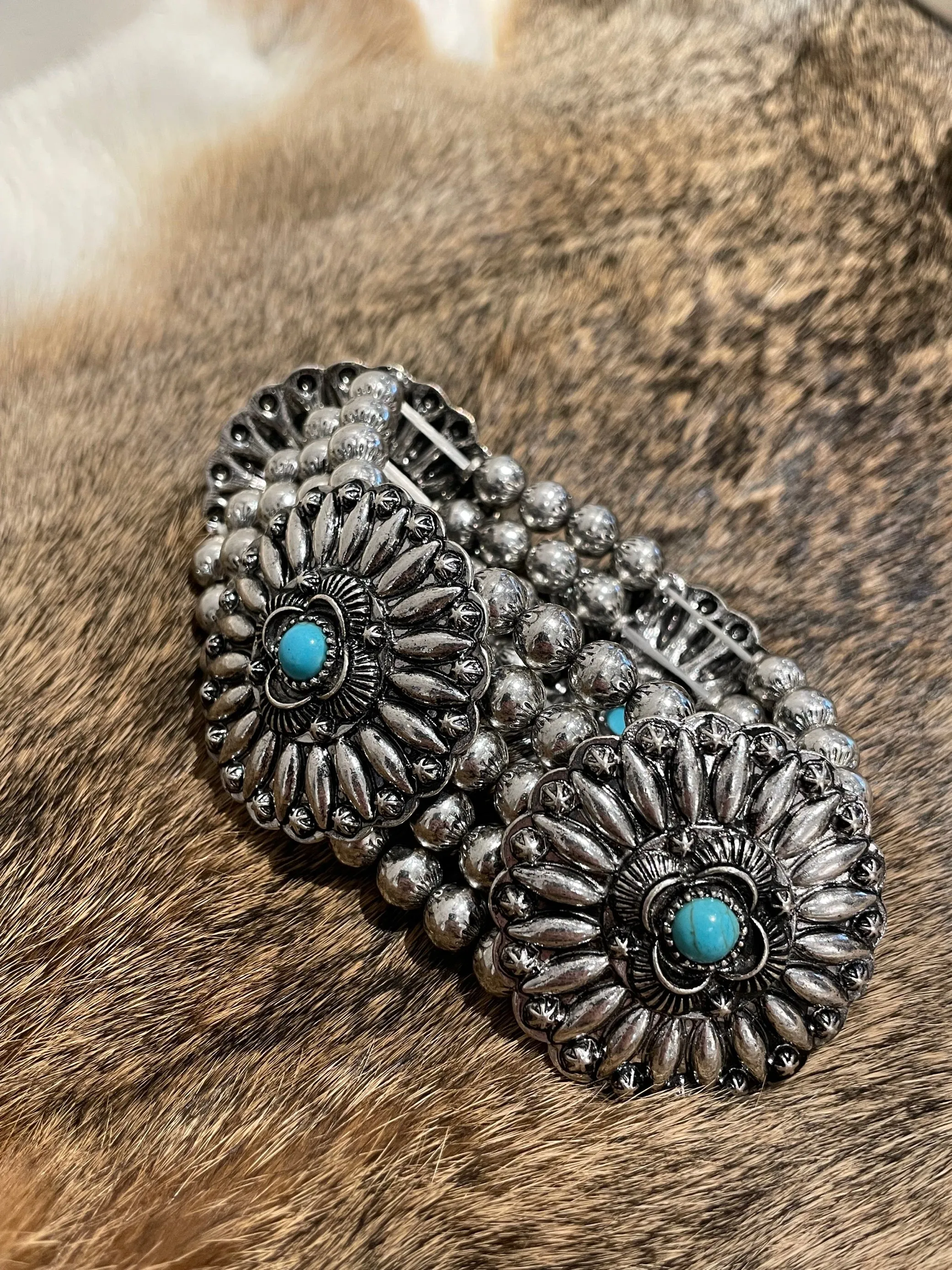 Sterling & Stitch Turquoise Statement Bracelet