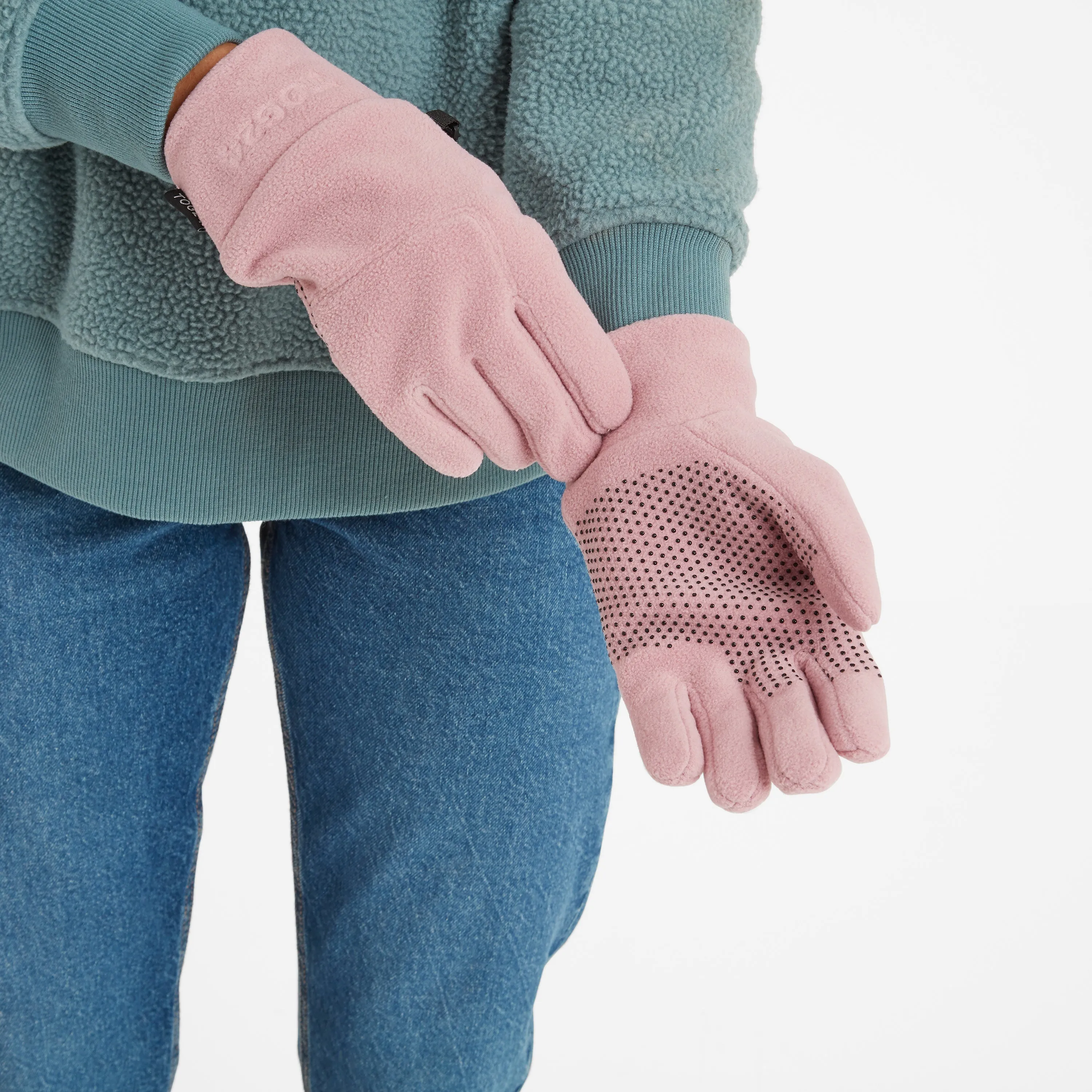 Stride Microfleece Gloves - Faded Pink