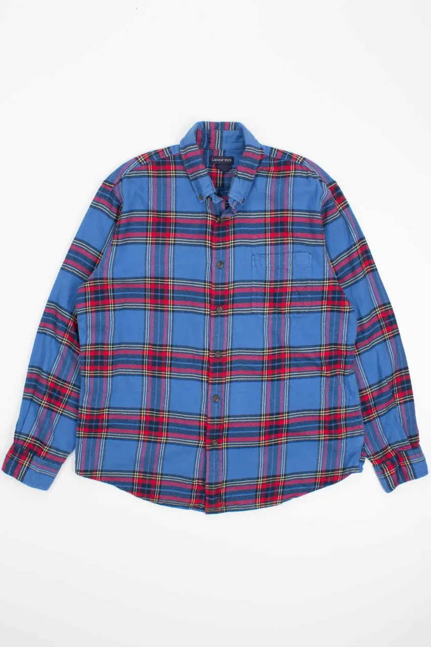 Super Soft Blue & Red Vintage Flannel