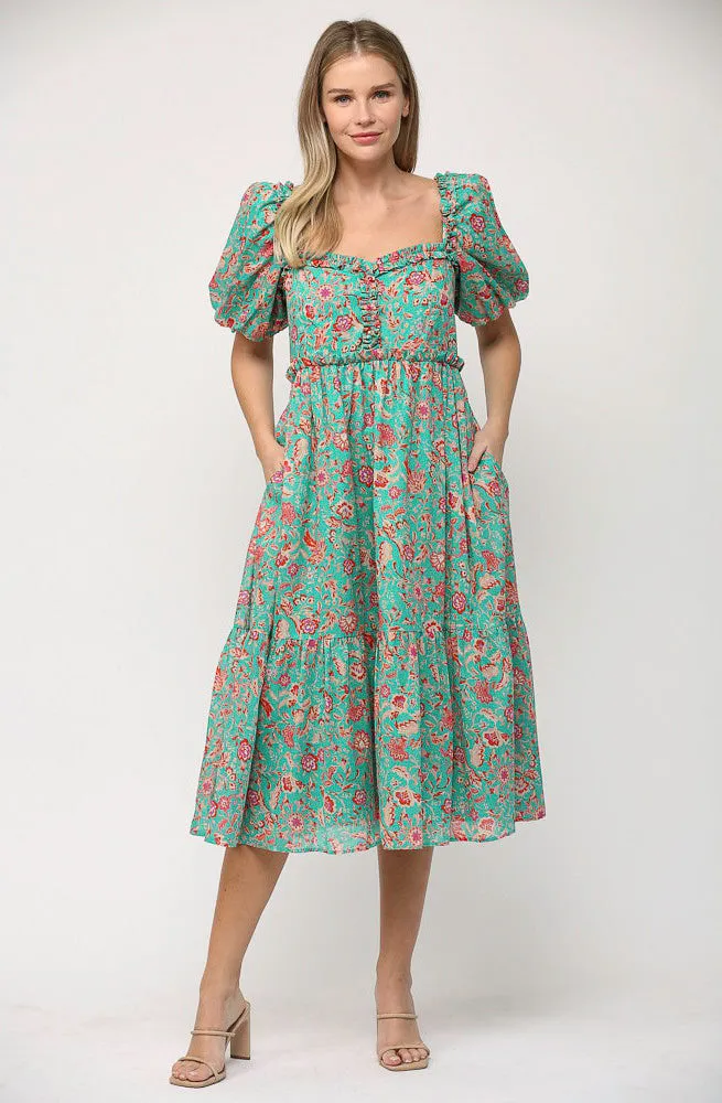 THE PRESLEY FLORAL MIDI DRESS