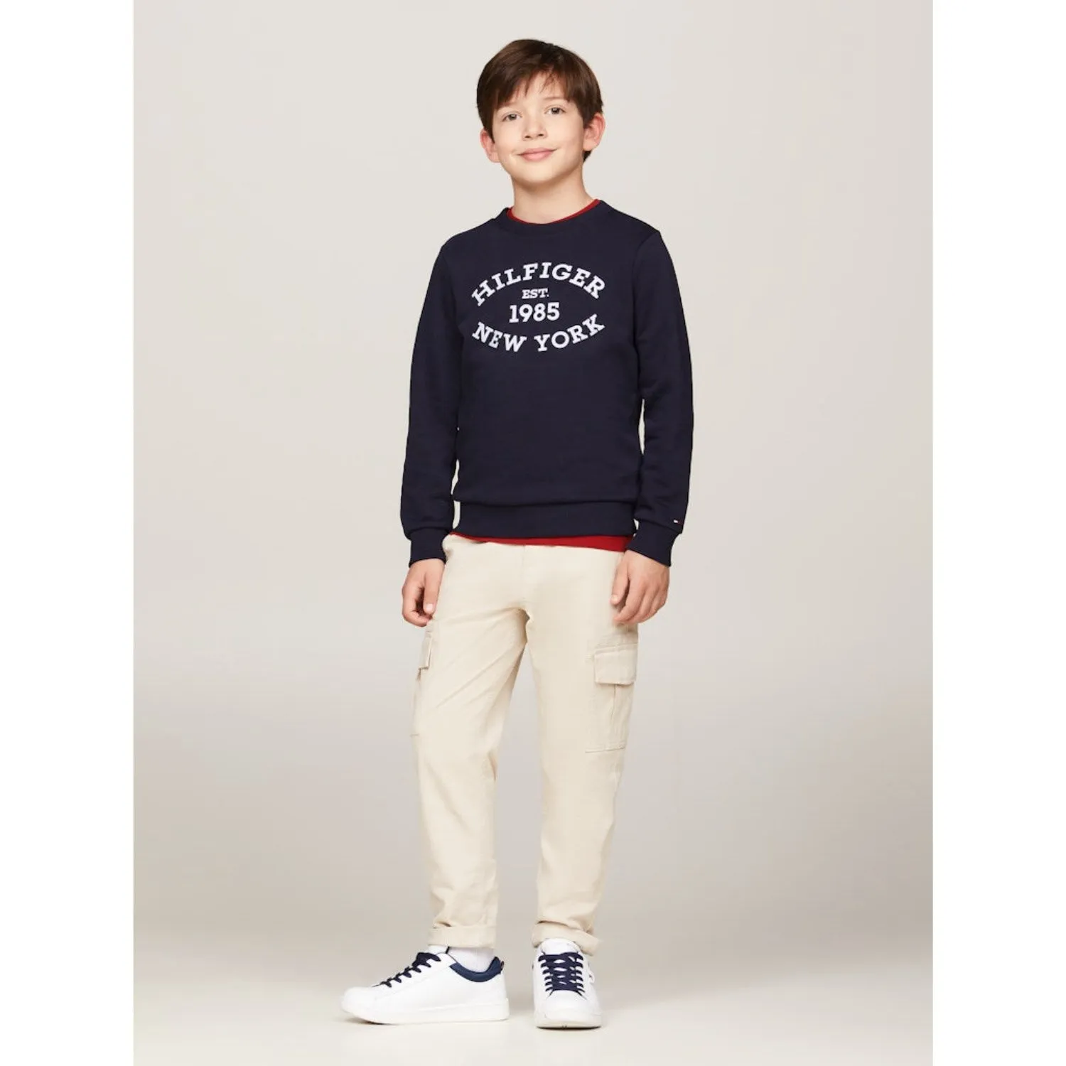 Tommy Hilfiger Desert Sky Monotype Flock Reg Crewneck