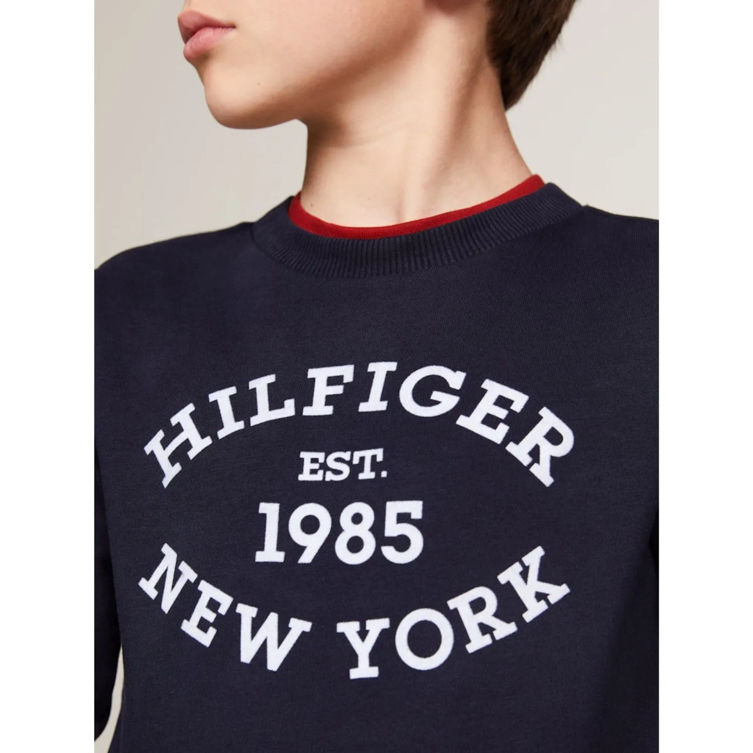 Tommy Hilfiger Desert Sky Monotype Flock Reg Crewneck