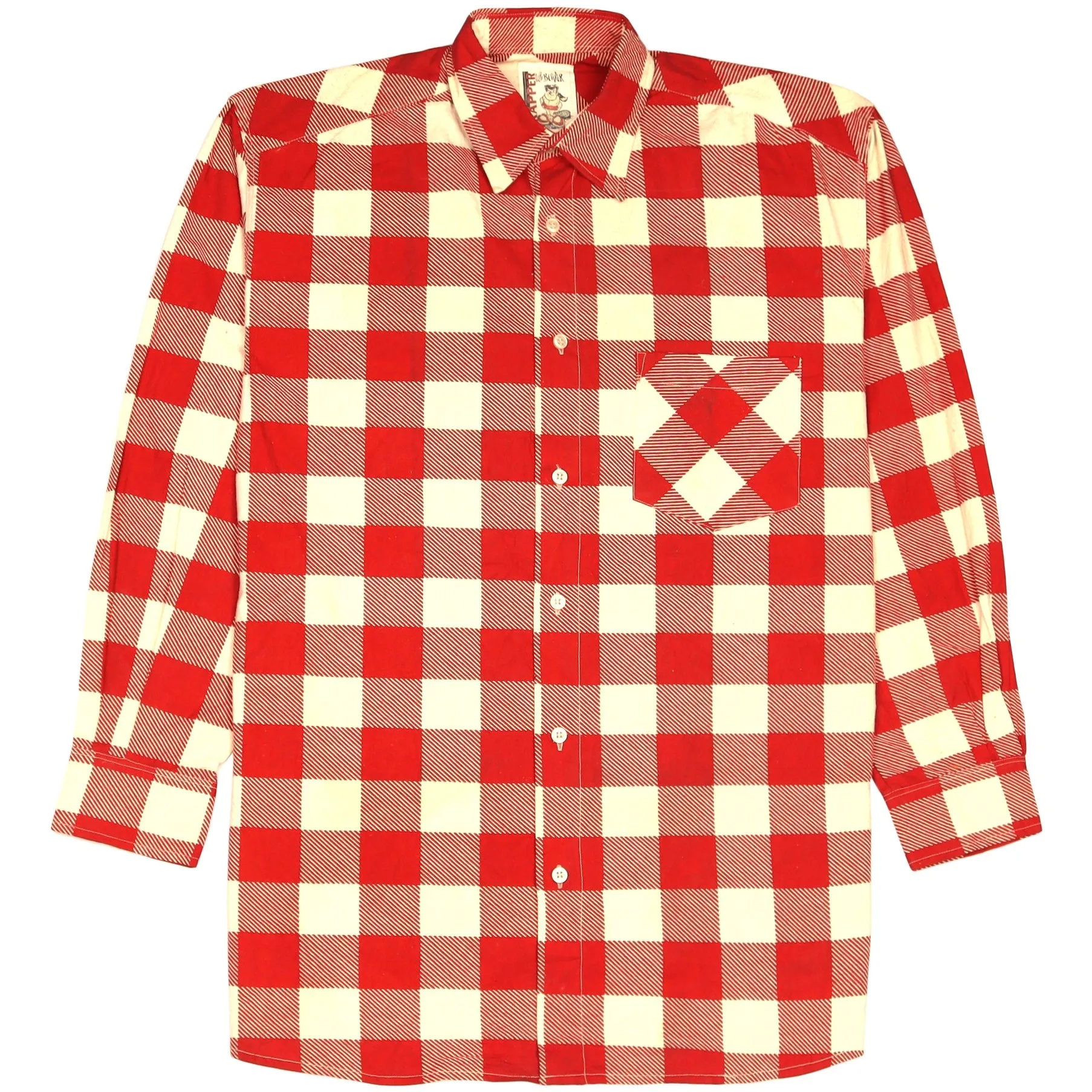 Trapper Checkered Flannel Shirt Red Cream