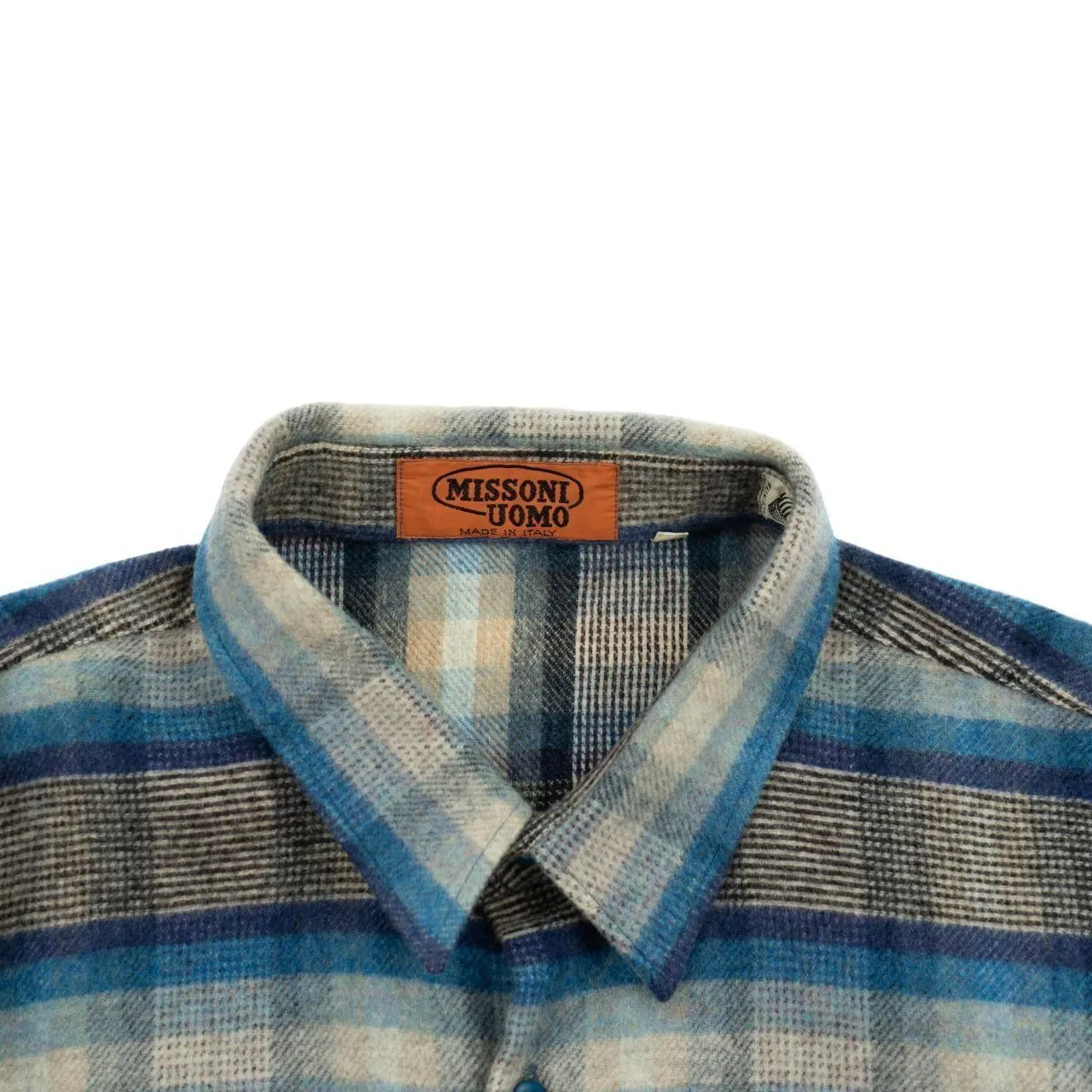 Vintage Missoni Checkered Button Up Flannel Shirt Size M