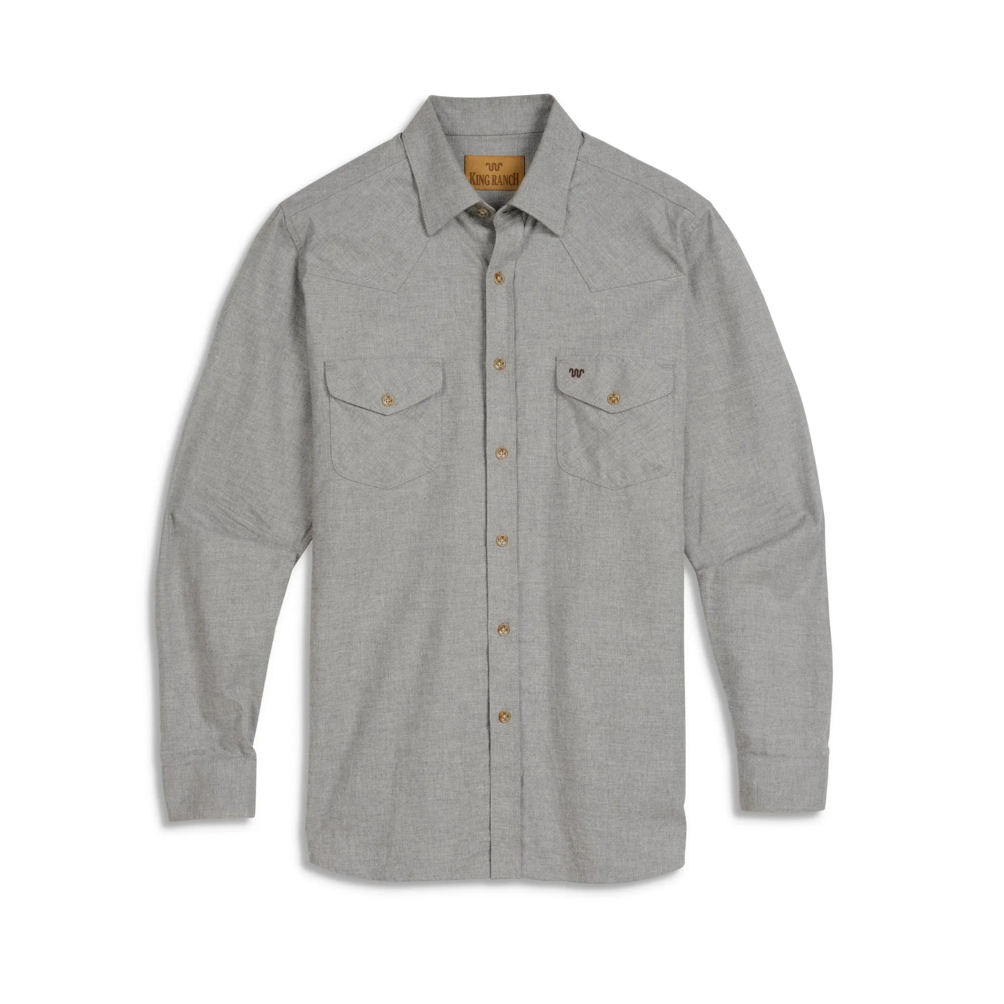 Western Solid Flannel Button Down